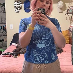 Nooworks all-over dog print mockneck